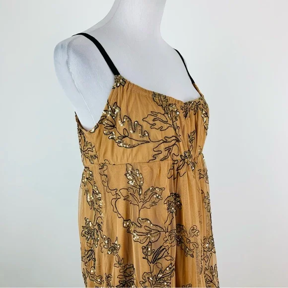 Anthropologie Bloggers Favorite Sequin Tulle Maxi Dress Small - Picture 5 of 14